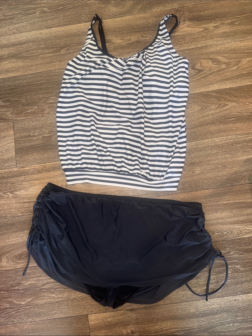 True Craft Black Swim Bottoms with Branded Waist Tag- Top is Unbranded